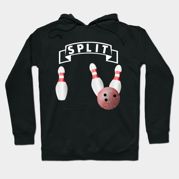 Ten Pin bowling split Hoodie by mailboxdisco